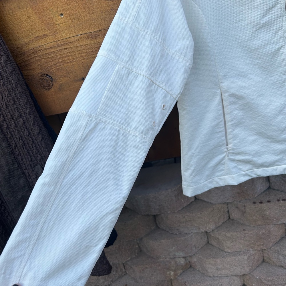 NWOT-Fila Sz XL off white jacket with striped lining & pockets - Picture 9 of 12